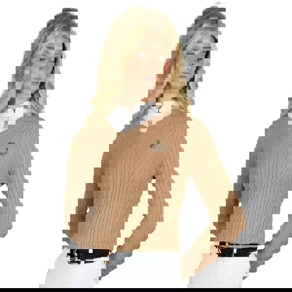 Coldstream Women's Clarkston Knitted V Neck Jumper - Champagne