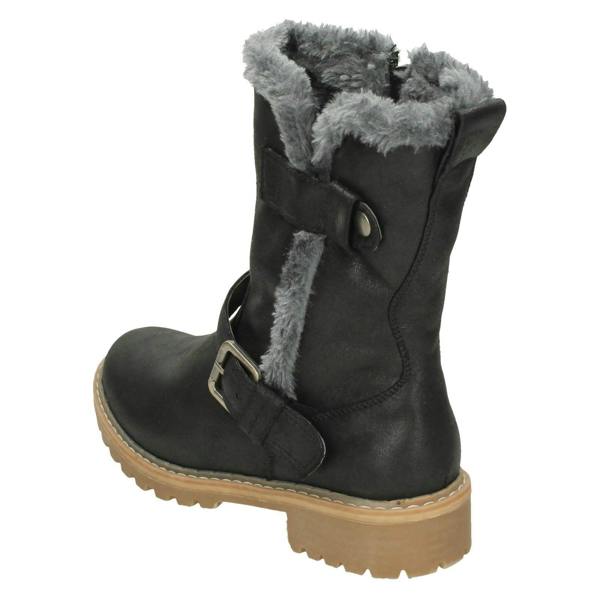 Down to Earth Ladies Down To Earth Fur Trim Calf Boots