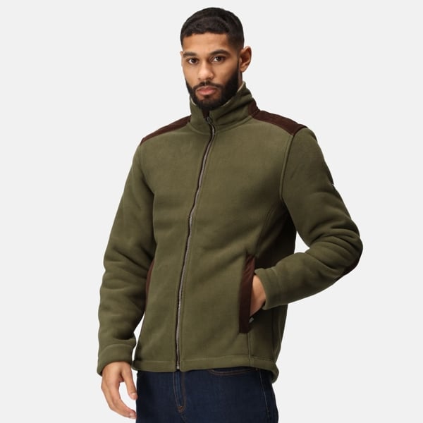 Regatta Mens Faversham Full Zip Fleece Jacket - Dark Khaki