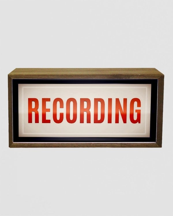 Light Box Recording Sign