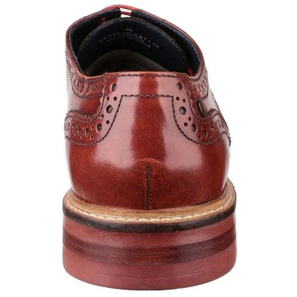 Base London Woburn Hi-Shine Brogue Mens Shoes - Tan