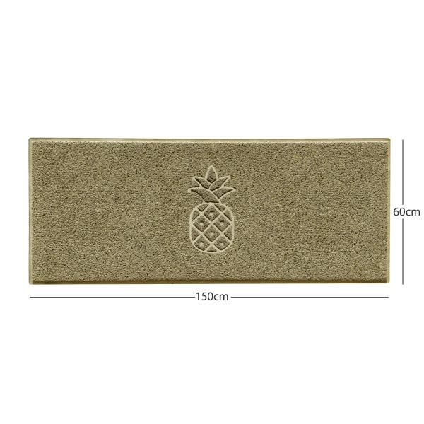 Nicoman Embossed Pineapple Grey Spaghetti Door Mat
