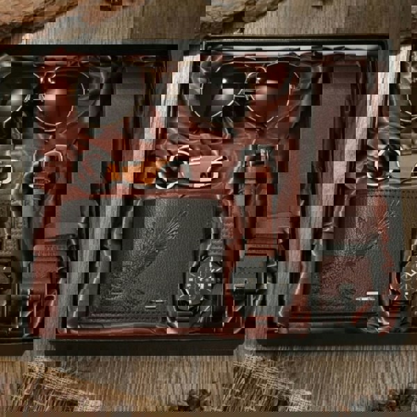 smartbies Men's 5-in-1 Luxury Gift Set: Watch, Glasses, Pen, Keychain, Belt, Purse - Perfect Gift for Men Professional & Stylish Men