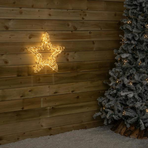 Samuel Alexander 58cm Light up Gold Galaxy Star Christmas Decoration with Warm White LEDs
