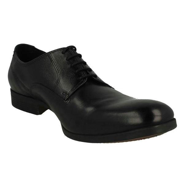 Clarks Mens Clarks Textured Leather Lace Up Shoes Gilmore Walk