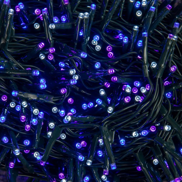 Samuel Alexander 25m 1000 LED TreeBrights Christmas String Lights with Timer in Blue, Purple & White
