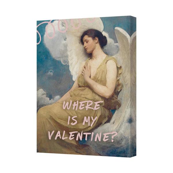 Benjamin Tate Design Where Is My Valentine Canvas Print Angel Artwork Wall Decor