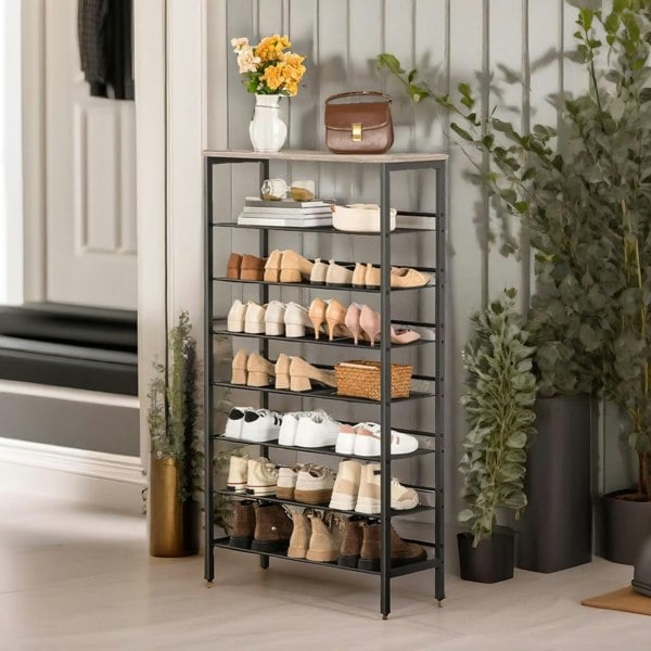 Rafaelo Mobilia Tall Shoe Shelf for 21-28 Pairs of Shoes