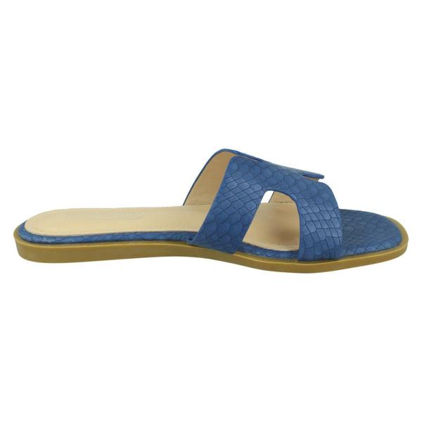 Spot On Ladies Spot On Croc Print Mules F00298