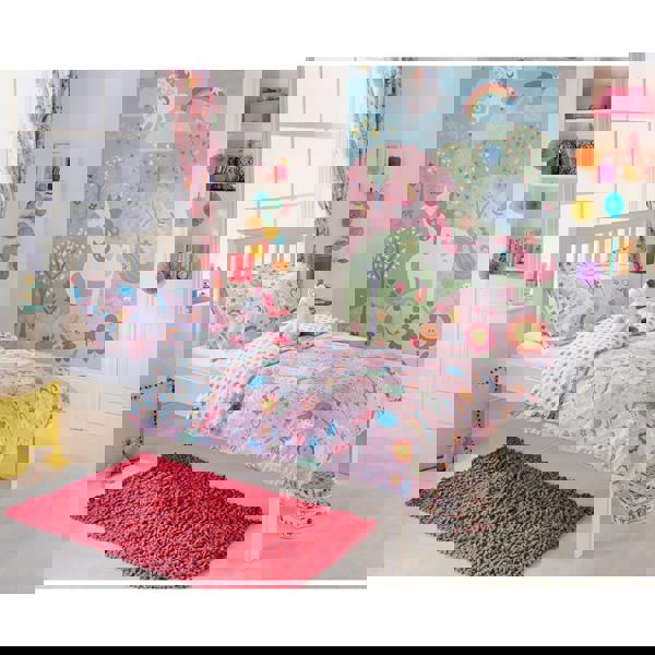 Riva Home Unicorn Pencil Pleat Curtains - Pink