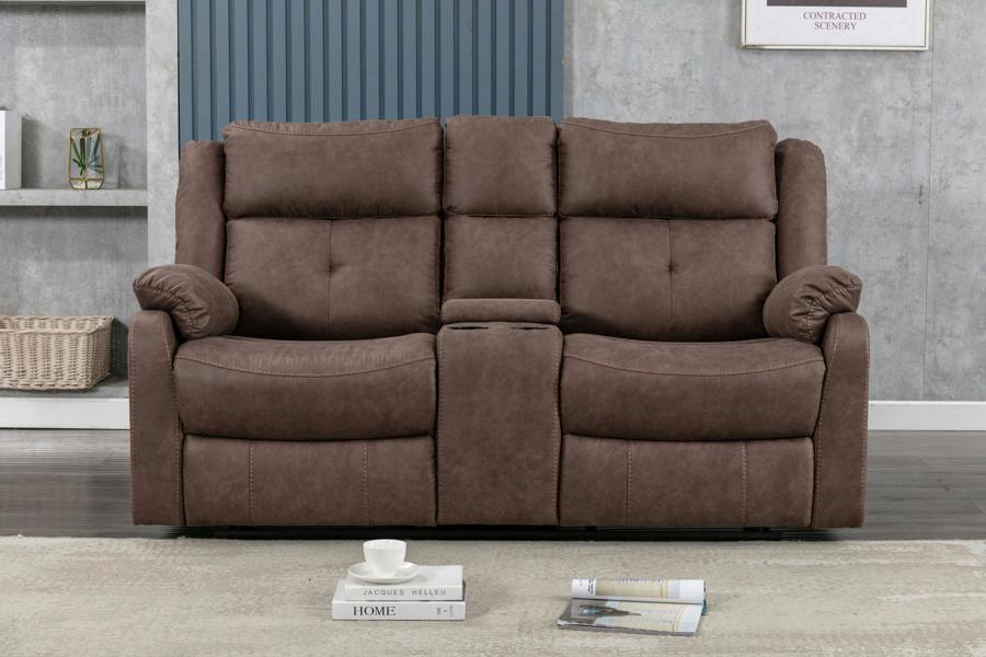 Bentley Manual Recliner 2 Seater Sofa with Console