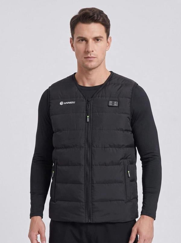 Anniou Men's V-Neck Heated Gilet
