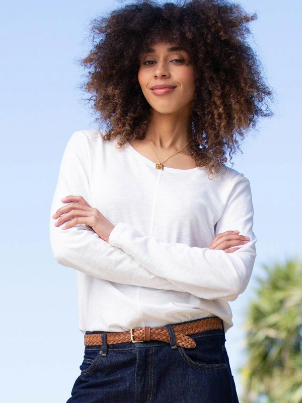 Kite Organic Sandford Slub Jersey Top Ecru