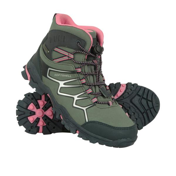 Mountain Warehouse Childrens/Kids Softshell Walking Boots - Khaki - 