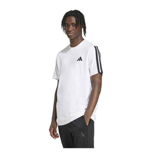 Adidas Mens 3 Stripes T-Shirt - White/Black - 