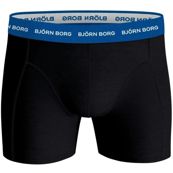 Bjorn Borg 3-Pack Contrast Waistband Boxer Briefs, Black w/ red/blue/navy
