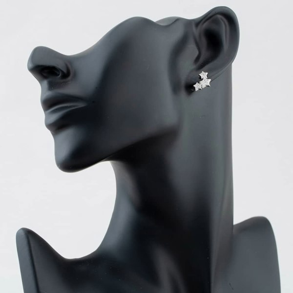 T. H. Baker Sterling Silver Cubic Zirconia Multi-Star Stud Earrings E615718