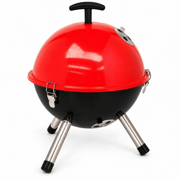 Smart Living Mini Kettle Charcoal BBQ 30cm – Red