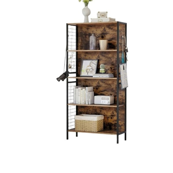Modcraft 4-Tier Bookcase with Metal Frame