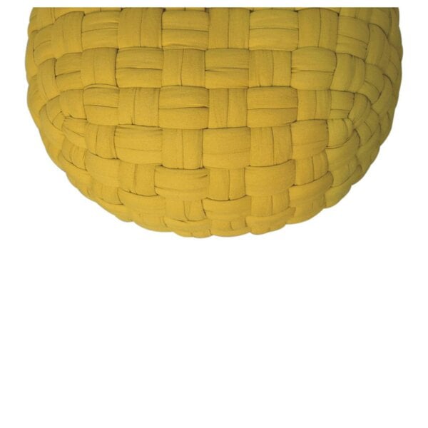 Wyld Haus Lucca Yellow Mustard Cotton Weave Tube Footstool