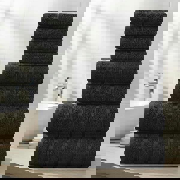 Smart Living Boston 8 PCS Towel Bale Set - Black
