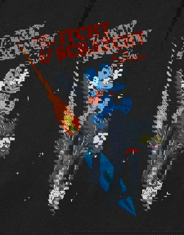 The Simpsons Mens Black Itchy & Scratchy Short Sleeved T-Shirt