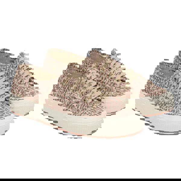 Superga Womens/Ladies 2750 Jaguar Print Trainers - Brown/Light Beige