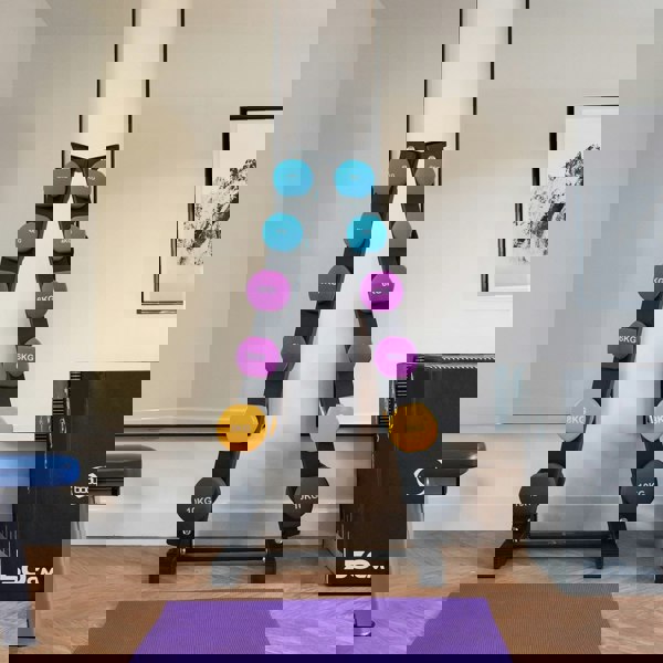 Body Revolution Neoprene Dumbbells Set with Rack