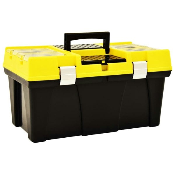 Berkfield Tool Box Plastic 595x337x316 mm Yellow