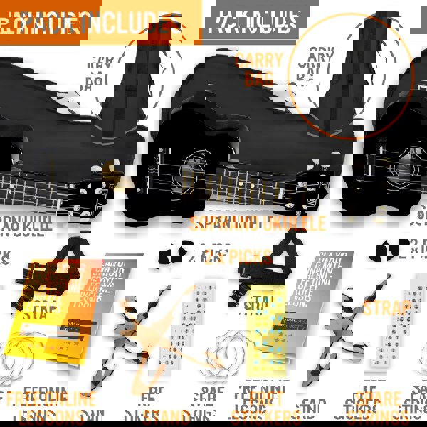 3rd Avenue Soprano Ukulele Pack Ukuleles#Colour_Black