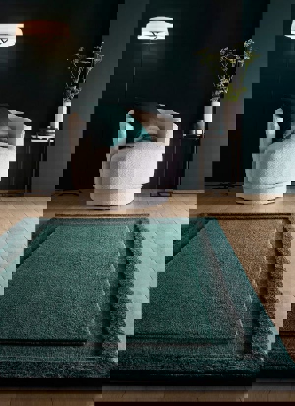 The Rugs Premium Hand-Tufted Stacked Border Wool Rug