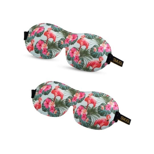 Contoured Sleep Mask Twin Pack Sets - Various Designs - Flamingo