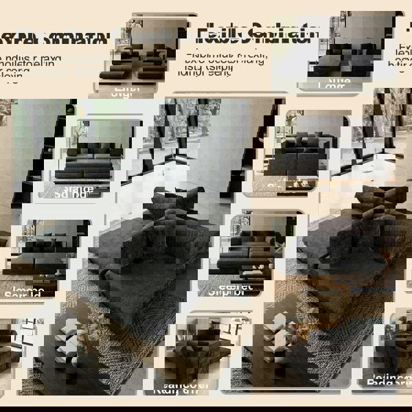 Levede Modular Sofa Bed 3 Seater Convertible Couch Oversize Folding Floor Bed