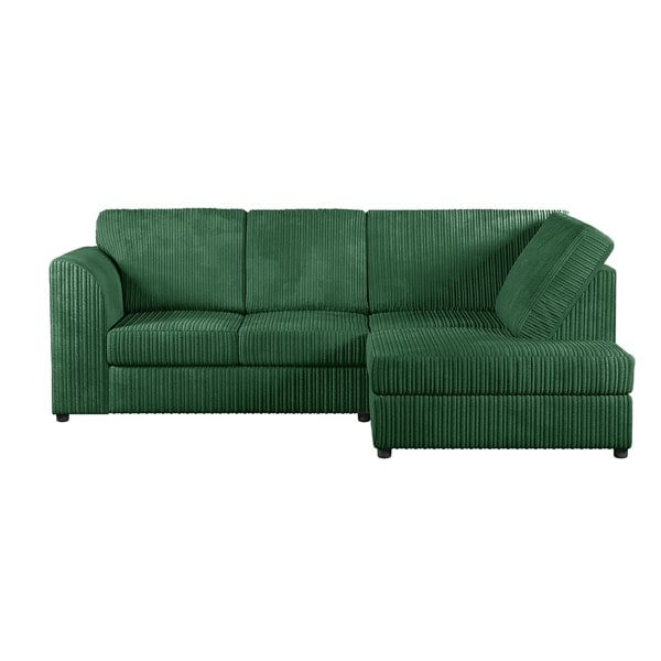 Furnishings For Less Luxor Cord Fabric 4 Seater Corner Sofa Full Back