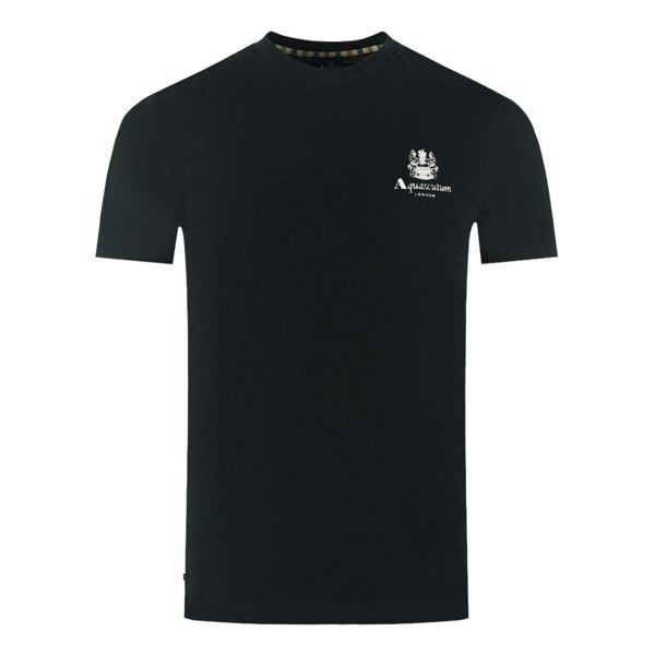 Aquascutum London Aldis Brand Logo On Chest T-Shirt - Black