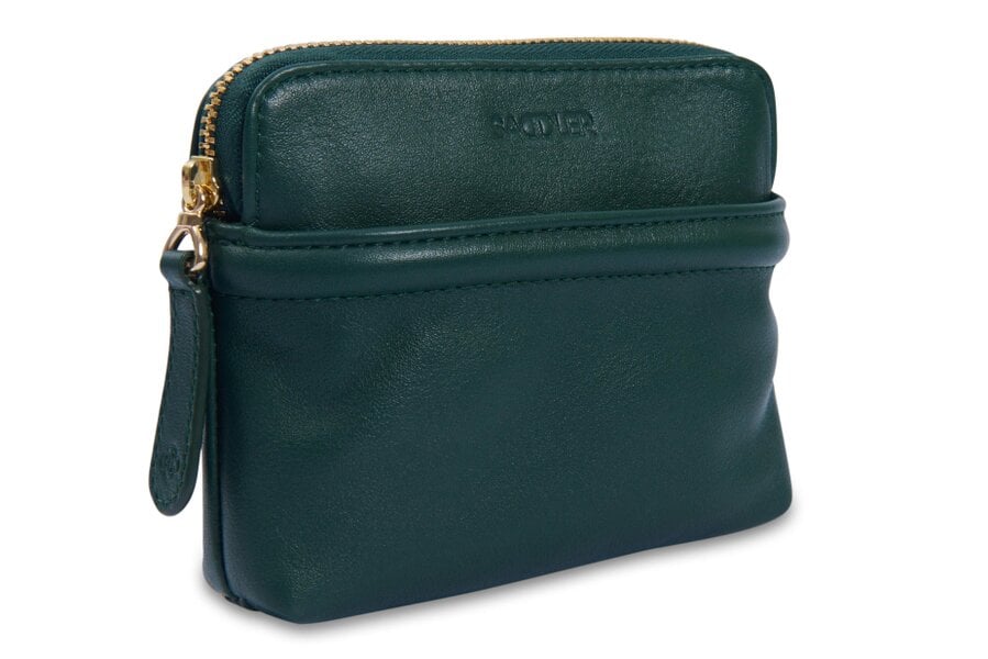 SADDLER "Louisa" RFID Real Leather Zipped Organiser and Cosmetic Pouch (Gift Boxed)