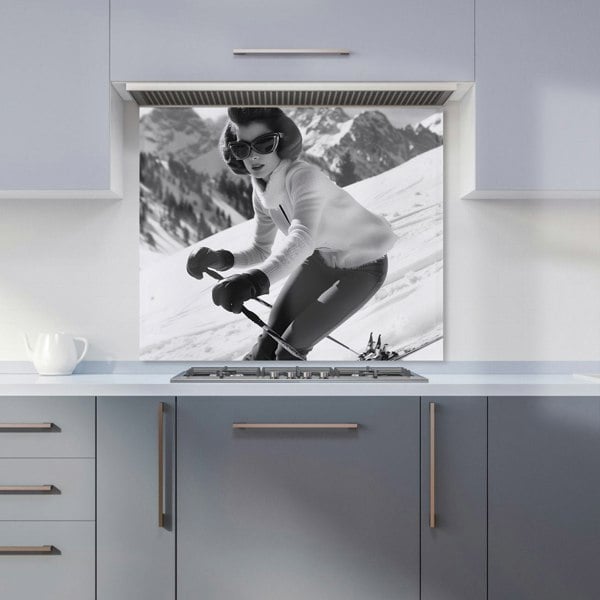 Warren Reed - Designer Vintage Skiing Chic Kitchen Splashback