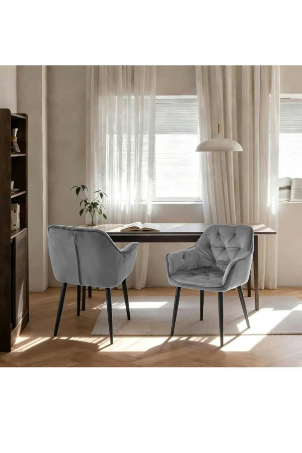 Groundlevel Set of 2 Velvet Upholstered Dining Chairs