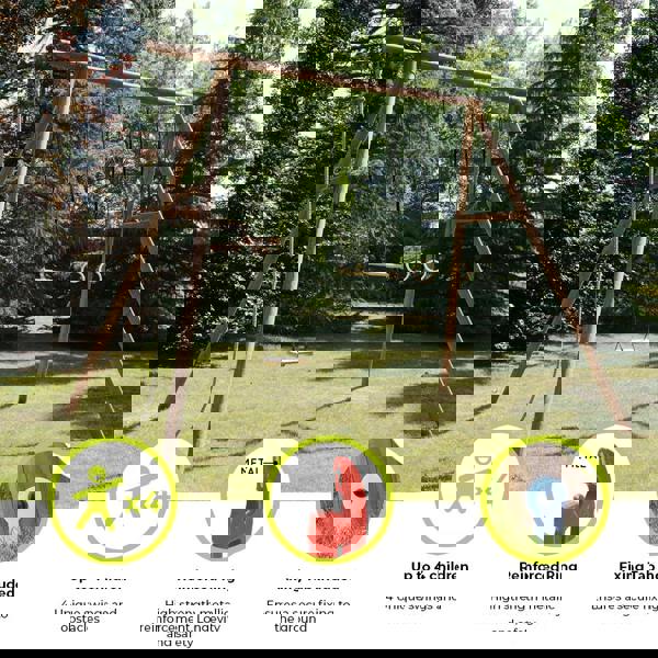 Soulet Galdar Childrens Wooden Garden Swing Set