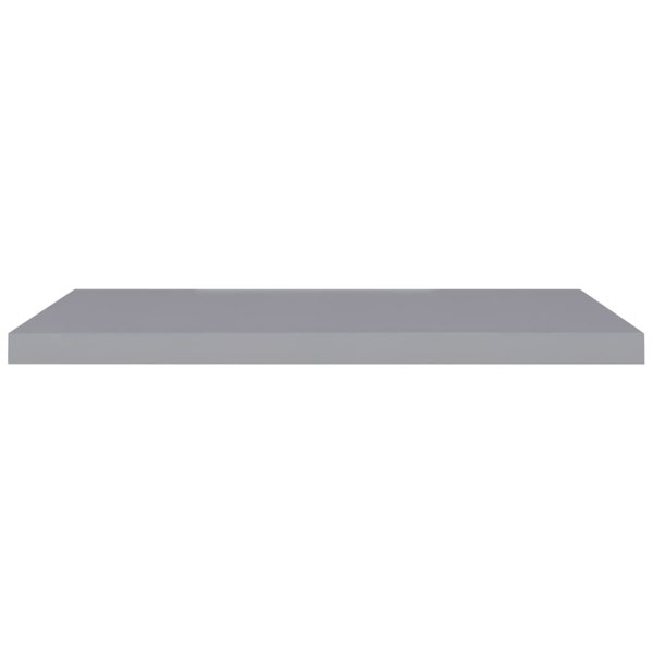 Berkfield Floating Wall Shelves 2 pcs Grey 90x23.5x3.8 cm MDF