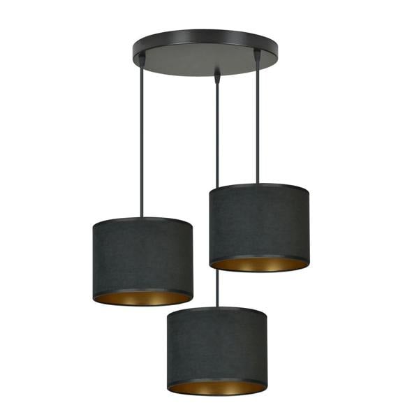 Emibig HILDE Pendant lamp 3 x E27 Black with Black Shade