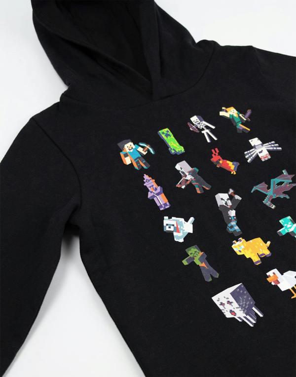 Vanilla Underground Minecraft Boys Black sprites Hoodie