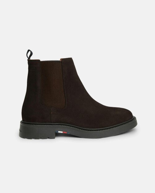 Tommy Hilfiger Corporate Casual Suede Mens Chelsea Boots - Cocoa