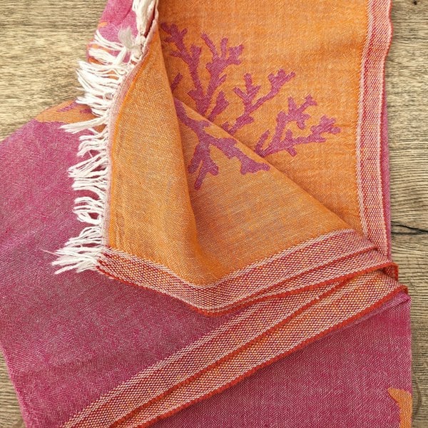 Cotton and Olive Reef Cotton Jacquard Hammam Towel