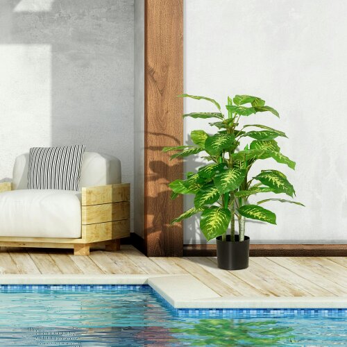 Wyld Haus Sulono Set Of 2 Artificial Evergreen Style Trees Supplied In Nursery Pots Green
