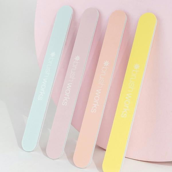 Brushworks Coloured Nail Files - 4 Pack