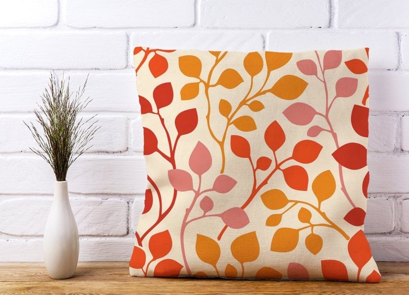 Warren Reed Colorful Autumn Leaves Cushions