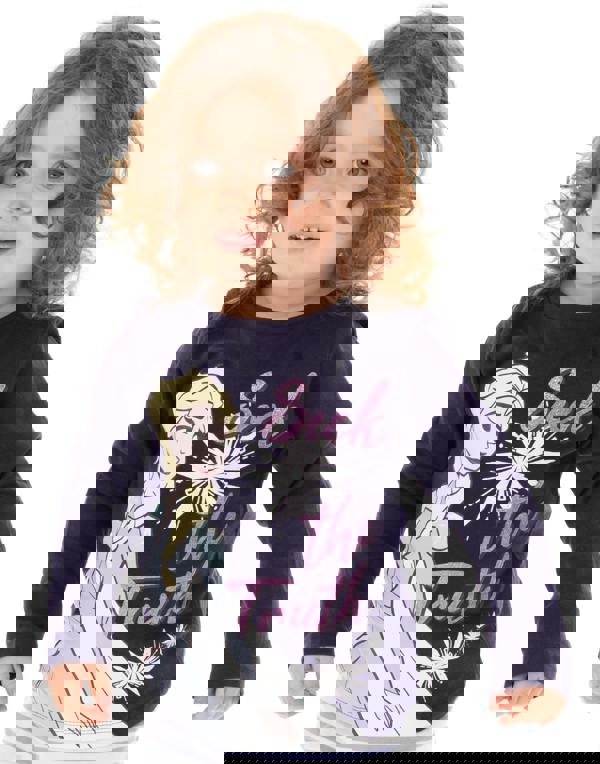 Disney Girls Blue Elsa Short Sleeved T-Shirt