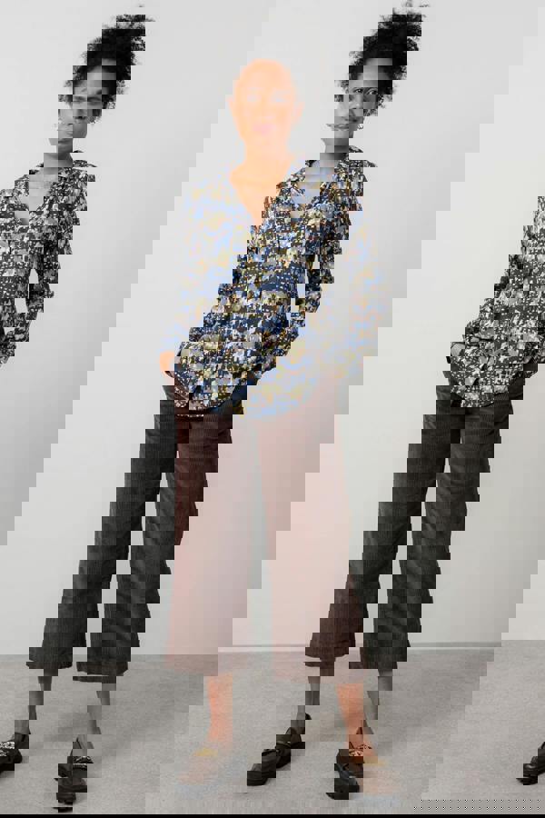 Lily & Me Beech Geometric Print Shirt Navy