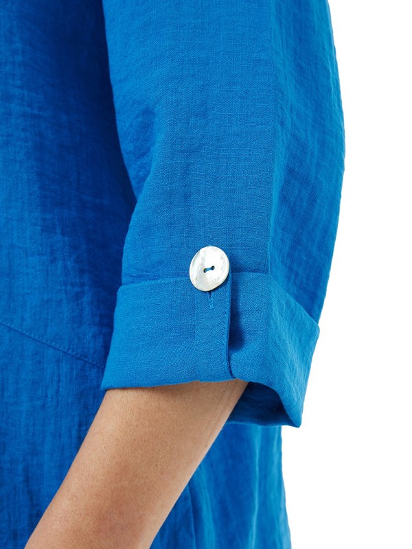 PennyPlain Asymmetric Hem Top - Bluebell
